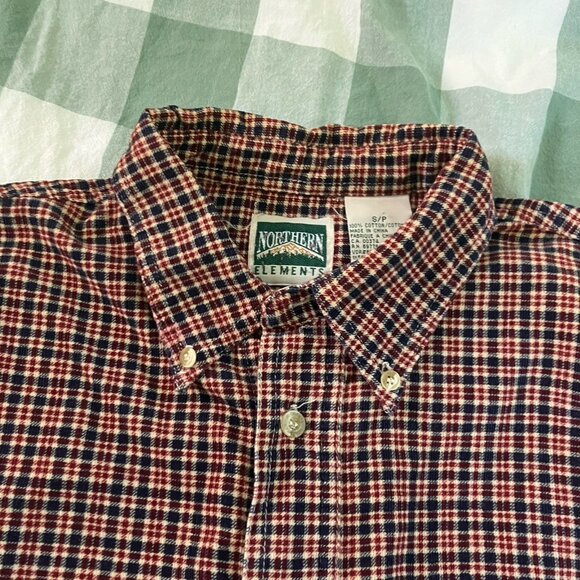 Vintage Northern Elements Shirt Mens S Plaid Corduroy Button Down - Picture 6 of 6